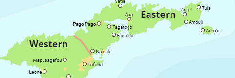 Amerikanisch-Samoa Bezirke und Orte