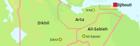 Djibouti Cities and Regions