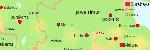 Indonesien Provinzen und Städte