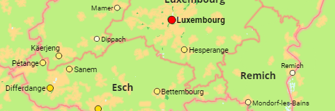Luxembourg Major Communes and Agglomerations