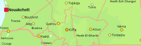 Mauretanien Regionen und Städte