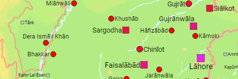 Pakistan Provinzen und Großstädte