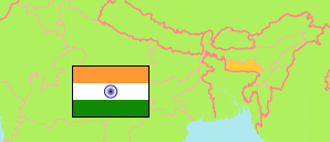 Meghālaya (Indien) Karte