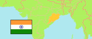 Odisha / Orissa (Indien) Karte