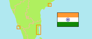 Puducherry / Pondicherry (Indien) Karte