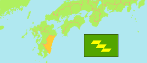 Miyazaki (Japan) Karte