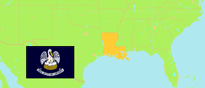 Louisiana (USA) Karte