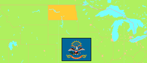 North Dakota (USA) Map