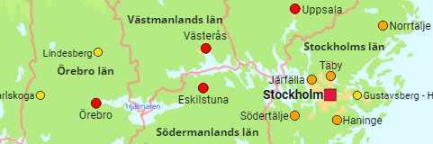 Sweden Major Municipalities