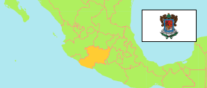 Michoacán de Ocampo (Mexiko) Karte