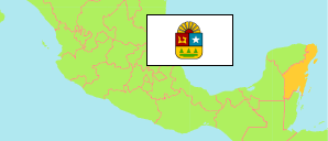 Quintana Roo (Mexiko) Karte