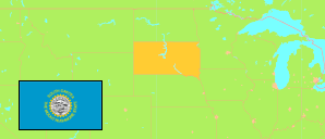 South Dakota (USA) Map
